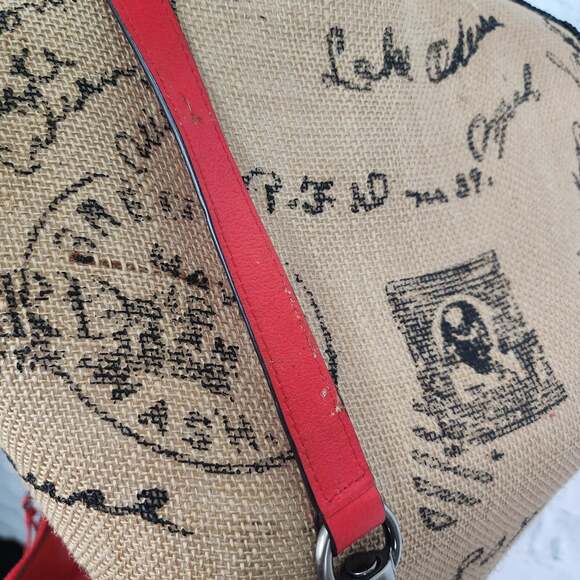 Rebecca Minkoff hot red leather shoulder bag studded 17x17 A4C - Picture 3 of 7